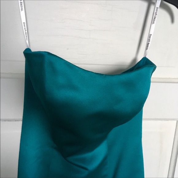 David’s Bridal long jewel tone long gown sz 4 - Picture 6 of 7